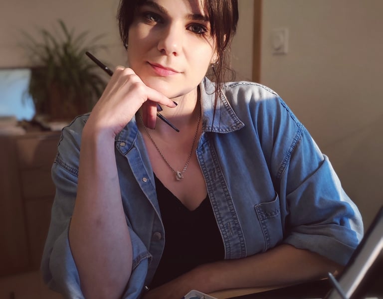 Photographie de l'enseignante des cours de dessin