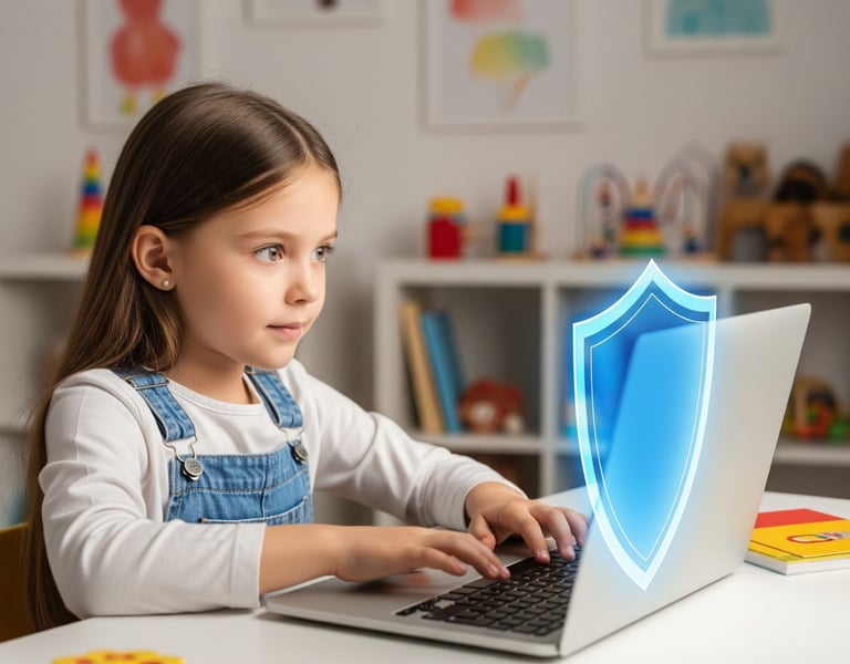 imagem de uma menina adolescente usando seu computador