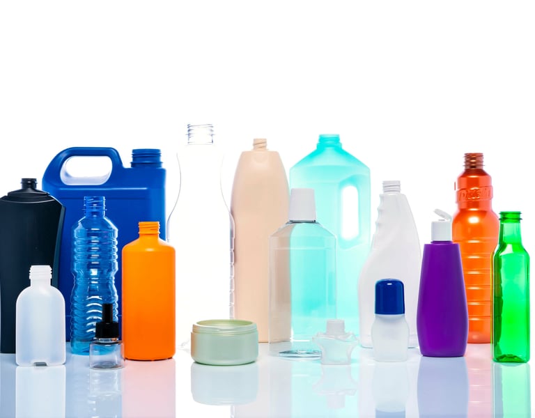 Formatos de plásticos diferentes tamaños 