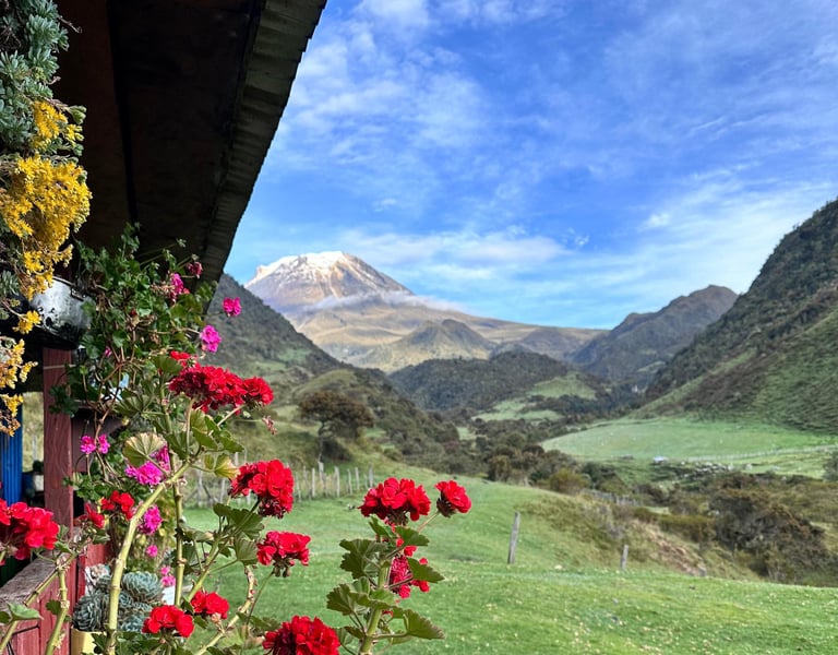 Paisaje de alta montaña desde Finca Escuela El Salto en Anzoátegui