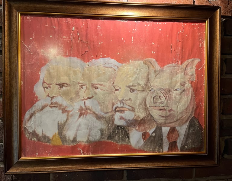 Communism portrait pigs