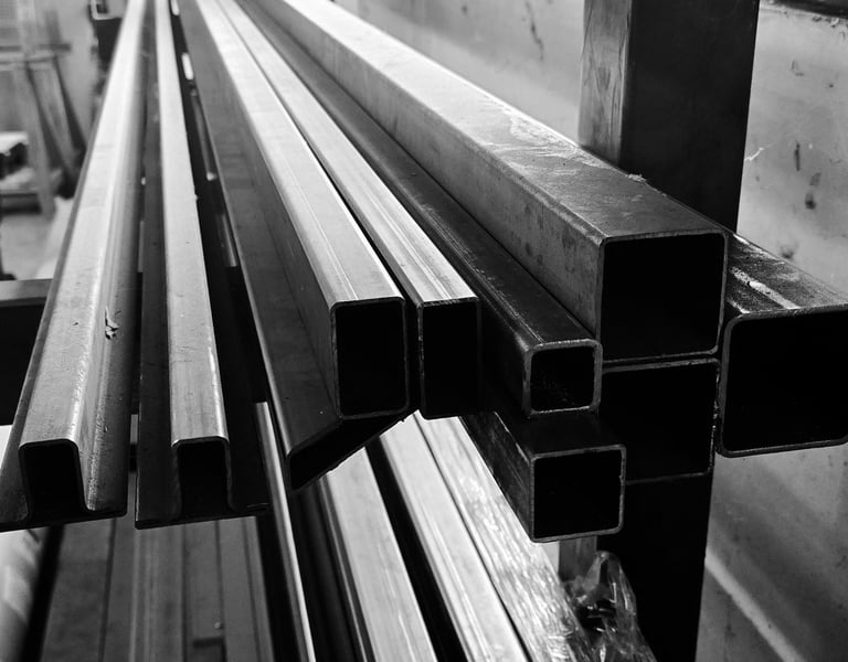 rack tube acier dans un atelier à charantonnay