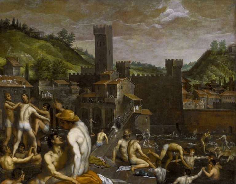 Domenico Cresti, called Passignano, Bathers at San Niccolò, 1600, oil on canvas, Private Collection.