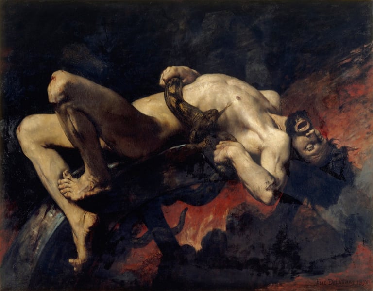 Jules-Élie Delaunay's Ixion Thrown into the Flames