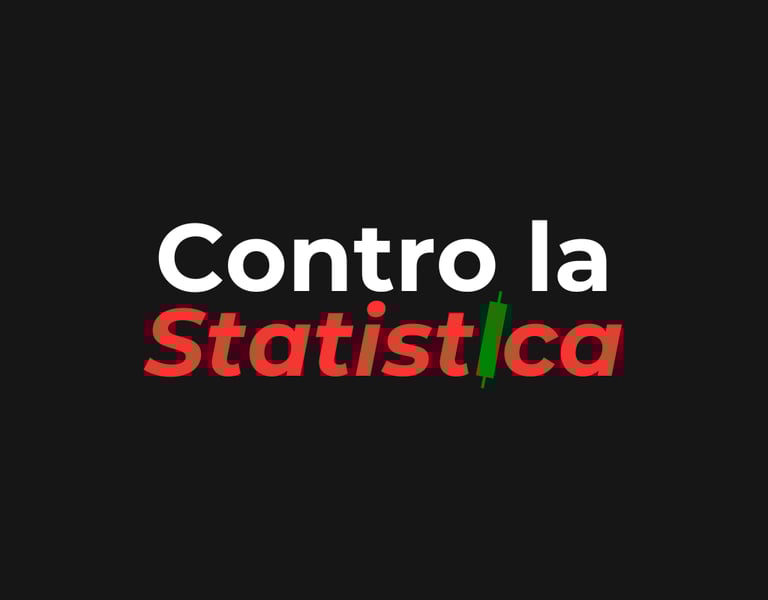 Contro la Statistica logo with a green trading candlestick icon on a black background.