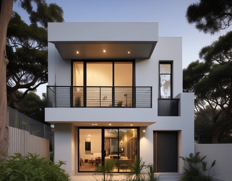 Interior view of a spacious double-storey home featuring natural light and quality finishes.