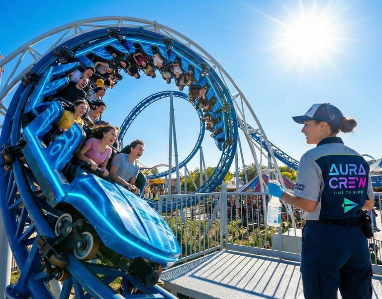 attractiepark schoonmaak