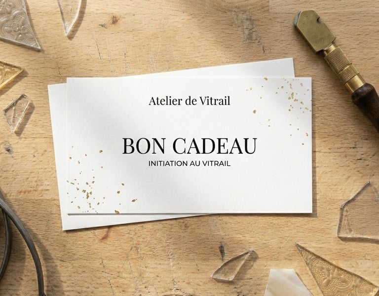 Bon cadeau stage de vitrail à Paris — initiation au vitrail au plomb chez Édith Théret