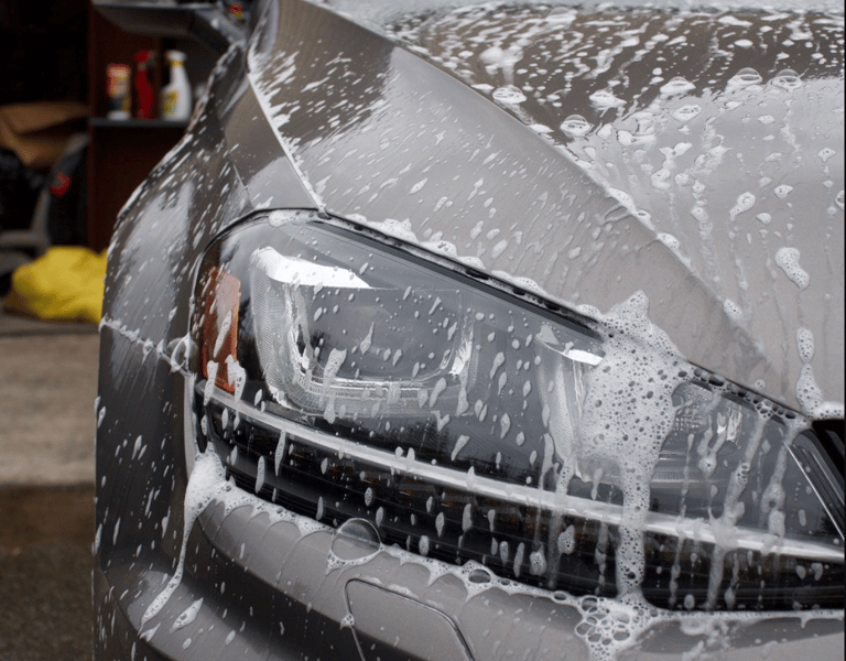 Monthly car detailing maintenance service in progress
