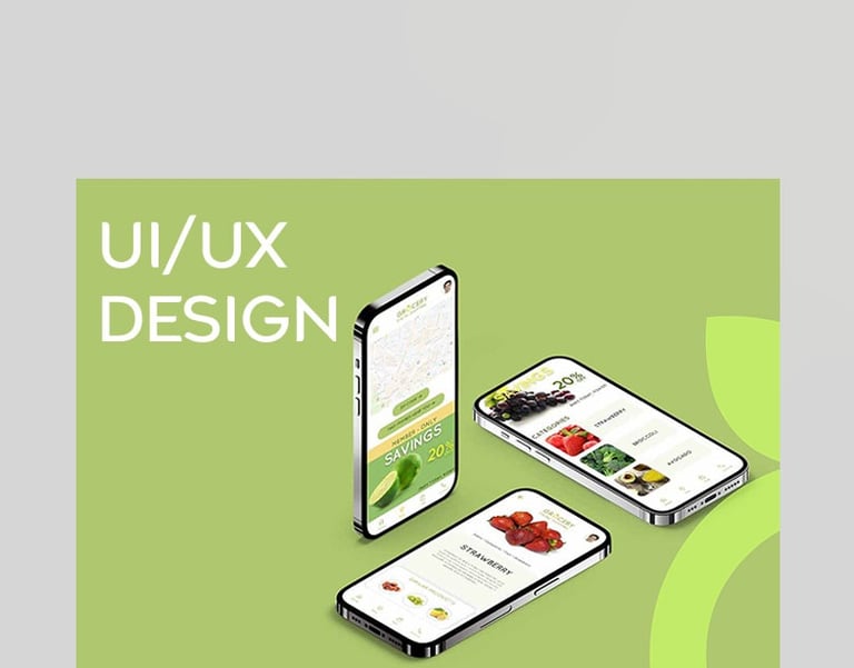 UX/UI design case study showing a mobile app design with intuitive navigation and modern aesthetics.