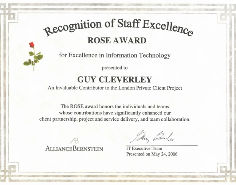 AllianceBernstein Rose Award
