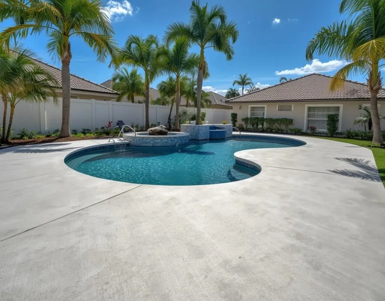 Residential Concrete Pool Deck in Plantation, Florida