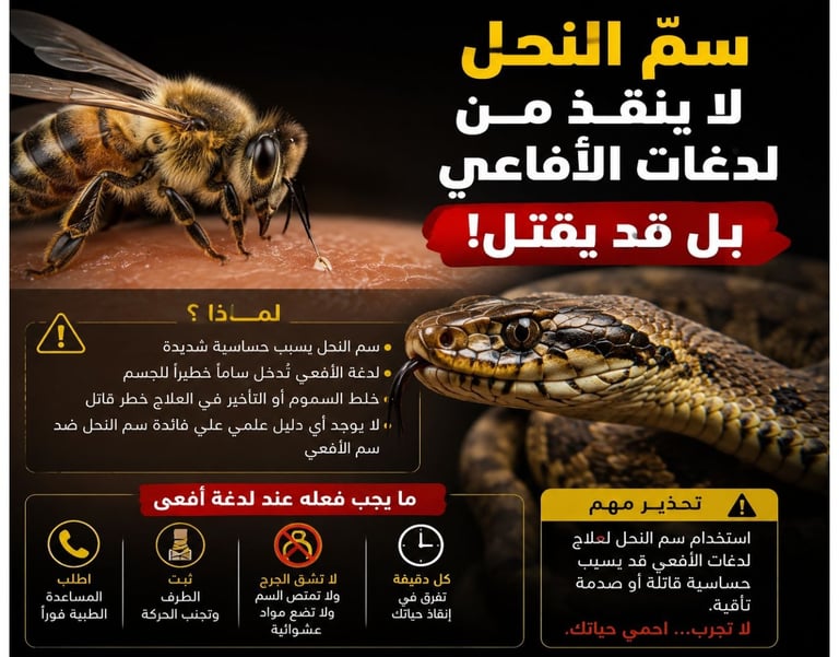 سمّ النحل لا ينقذ من لدغات الأفاعي — بل قد يقتل