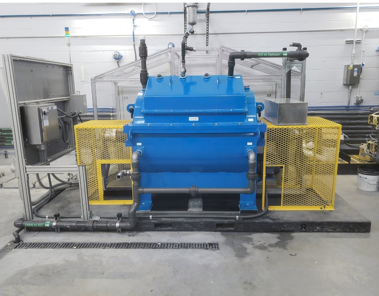 Turbocoag device with control panel and other equipment on US naval base.