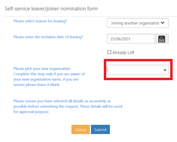 Select Your New Employer