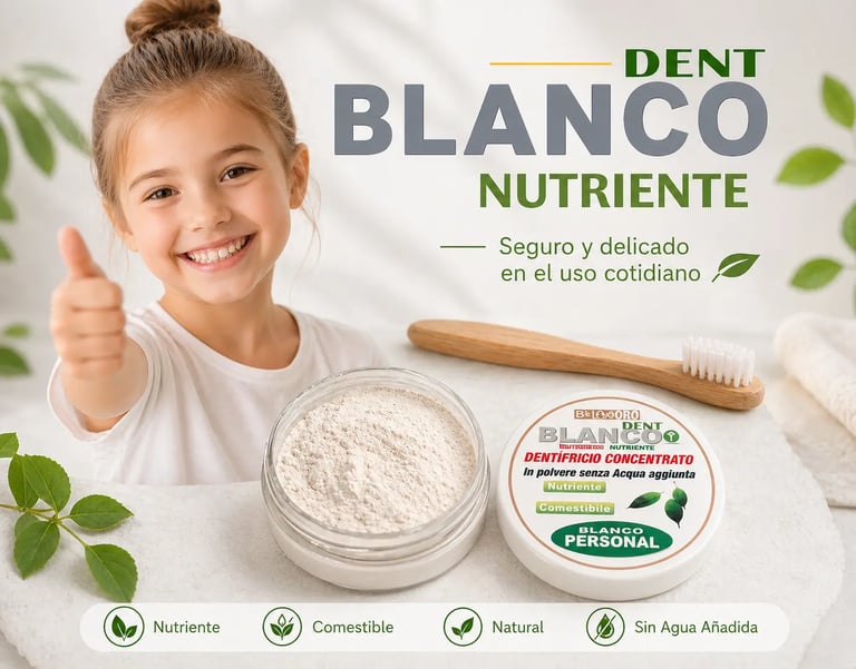 Dentífrico en polvo natural