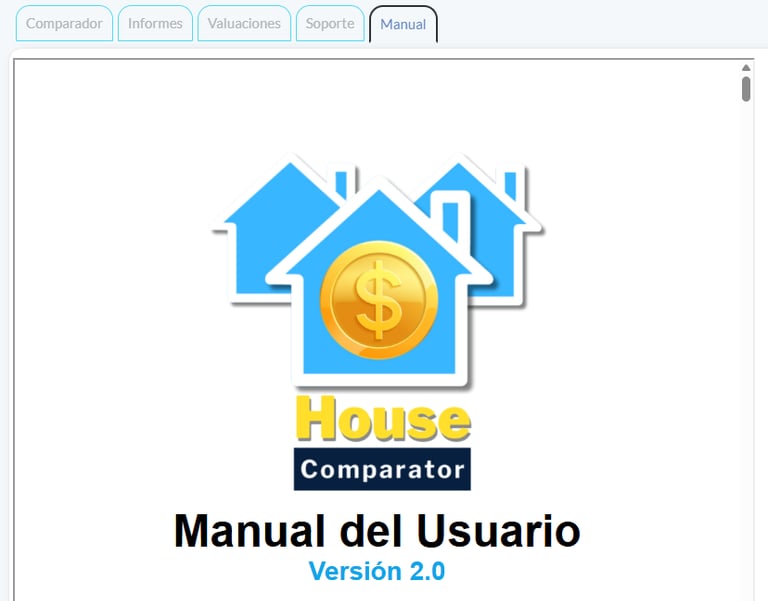 Pestaña Manual del Usuario de House Comparator