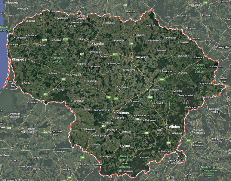 Lietuva, darbų atlikimo žemėlapis