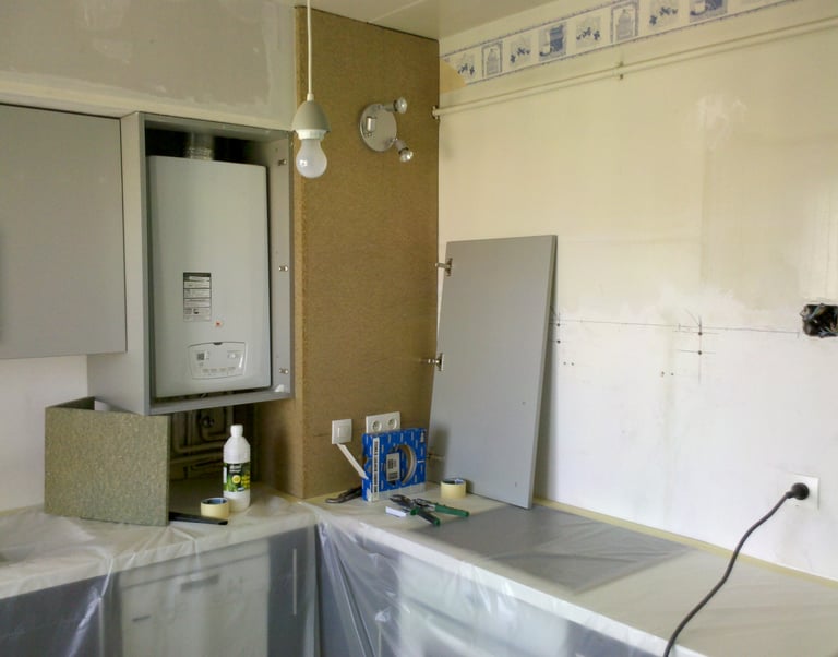 Pose placoplatre et coffre bois