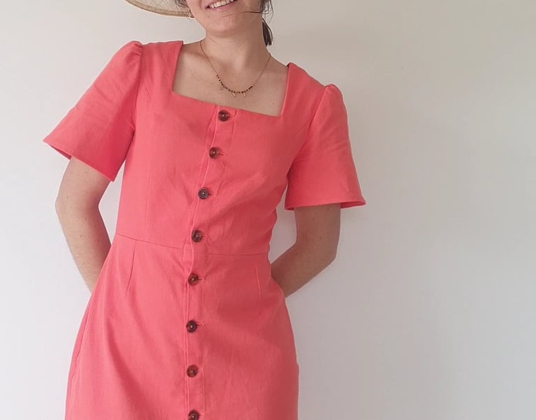 tenue sur-mesure robe corail