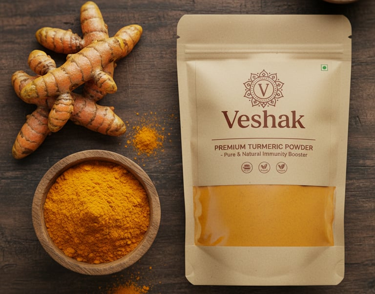 Organic Turmeric Powder Pure Himalayan Spice from Uttarakhand – Veshak
