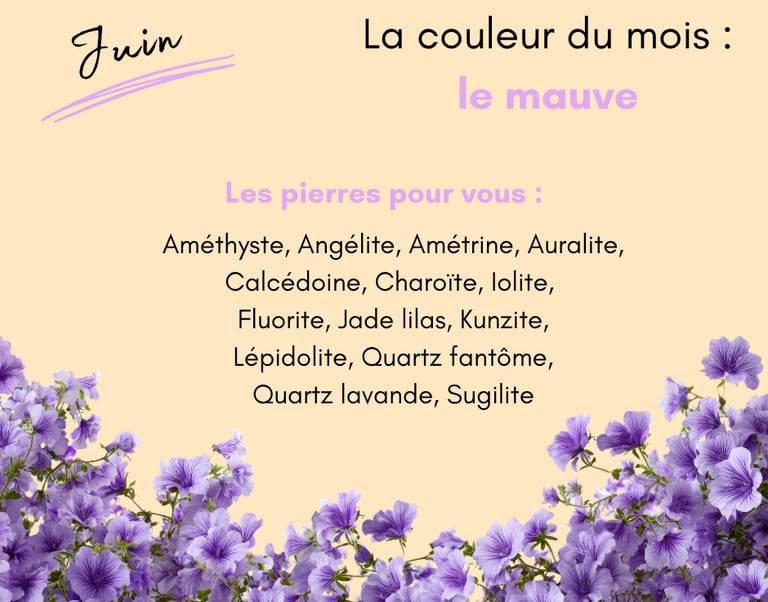Les pierres mauves de juin Les Couleurs de Lo