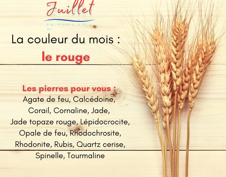Les pierres rouges de juillet Les Couleurs de Lo