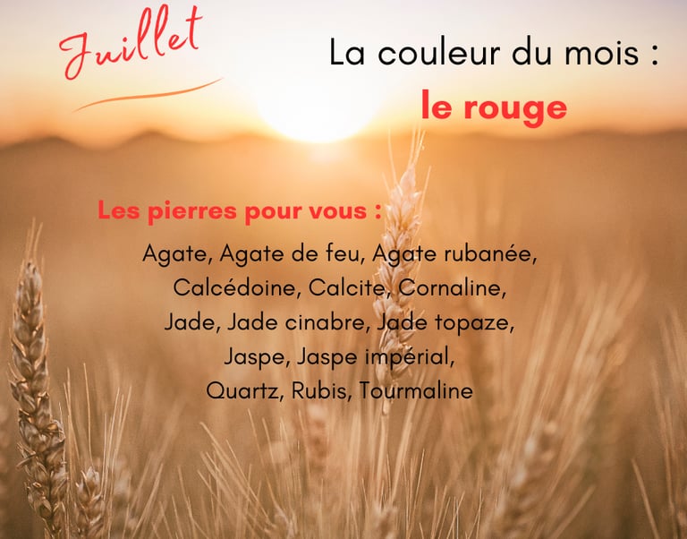 Les pierres rouges de juillet Les Couleurs de Lo
