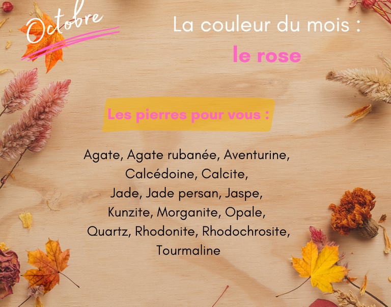 Les pierres rose d'octobre Les Couleurs de Lo