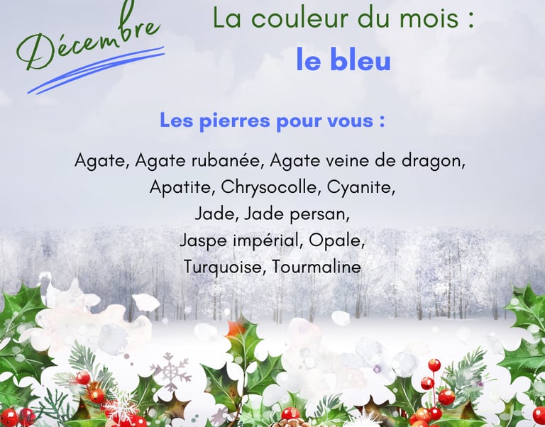 Les pierres bleues de décembre Les Couleurs de Lo