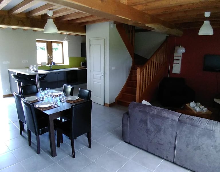 salon gîte dans le Cotentin en Normandie pour 6 personnes