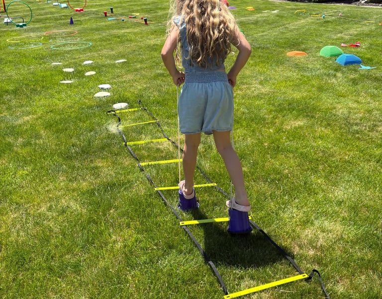 Kids participating in ninja warrior birthday party in Massachusetts