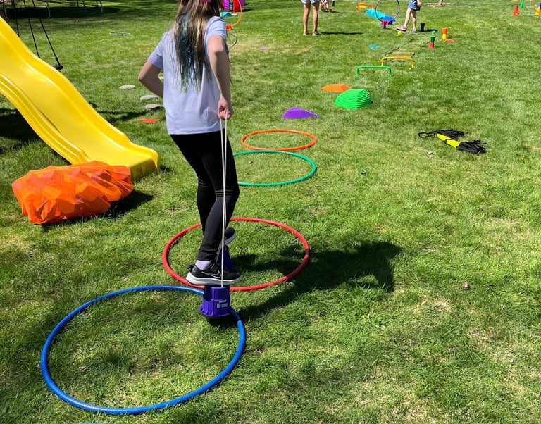 Kids participating in ninja warrior birthday party in Massachusetts