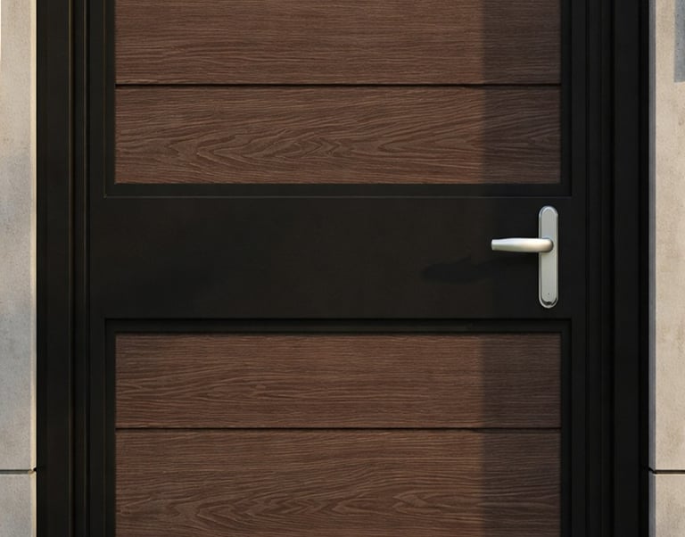 Black gate Frame with different panel colours 