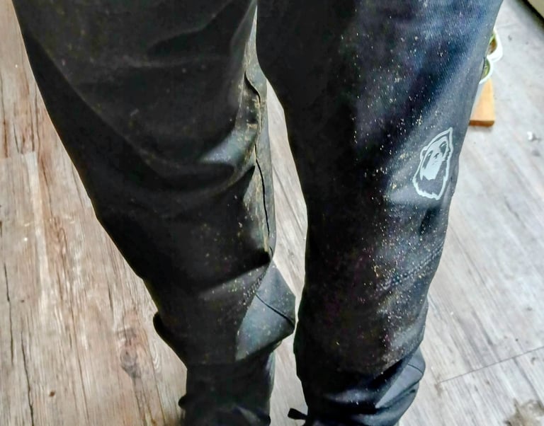 waring adean trails mtb pants after muddy ride