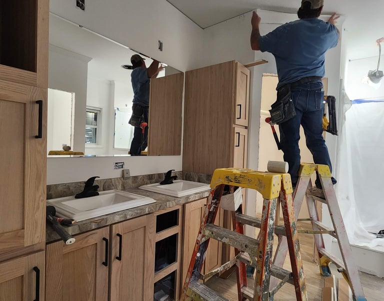 Finishing work in the factory