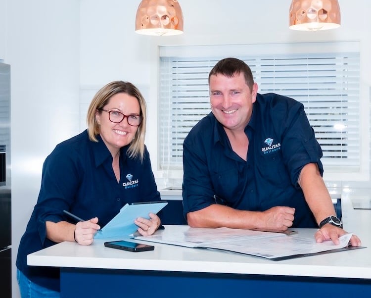 Amanda and Bryce from Qualitas Builders, Auckland