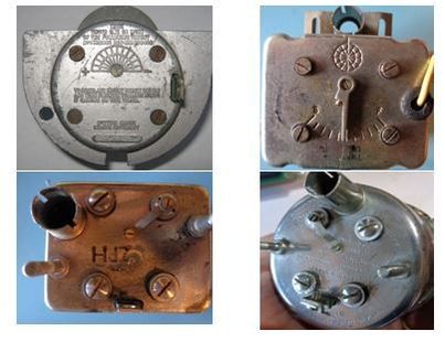 various clock case backs all of which are suitable for clock kit