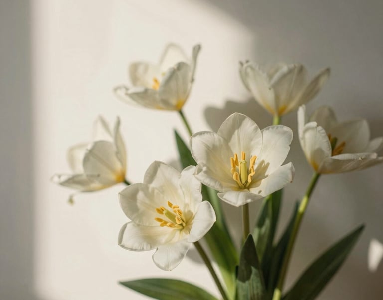 A colorful overhead view of a diverse flower arrangement with daisies, sunflowers, and pansies.