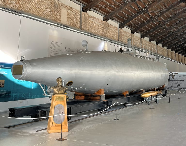 The so-called Peral Submarine was invented by the Cartagena engineer Isaac Peral in 1888 and is cons