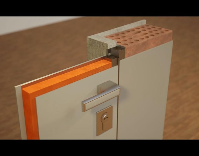 Przykład montażu ukrytych drzwi