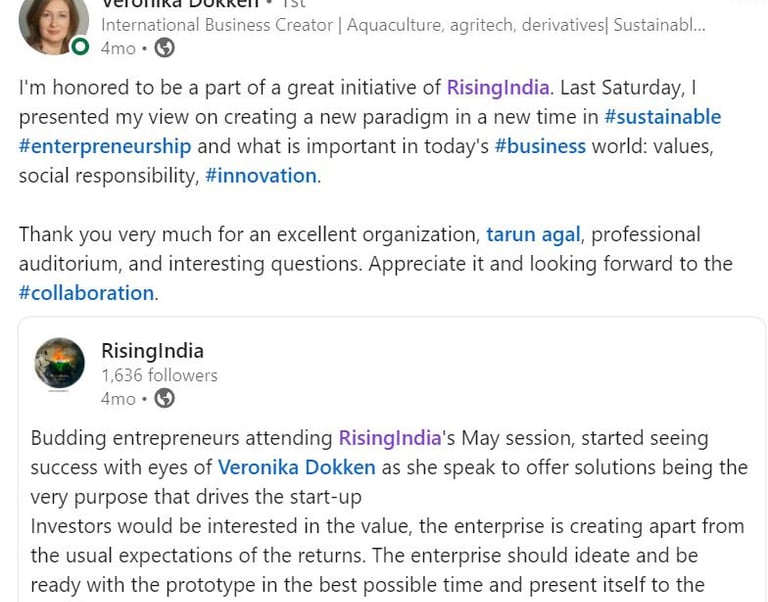 Innovative Full house ThinkTank's session by RisingIndia for Sustainable Entrepreneurship