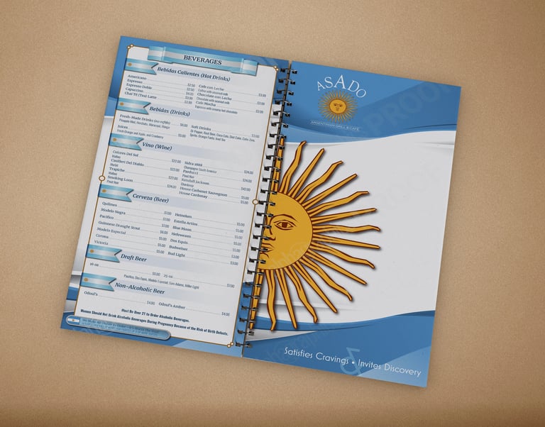 "Asado" Restaurant Menu