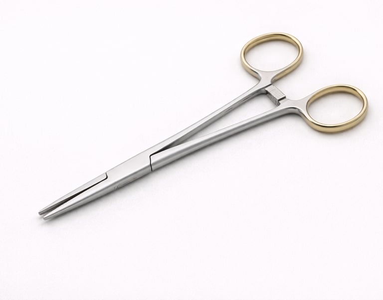 Hemostatic forceps stainless steel vessel clamping tool CE certified
