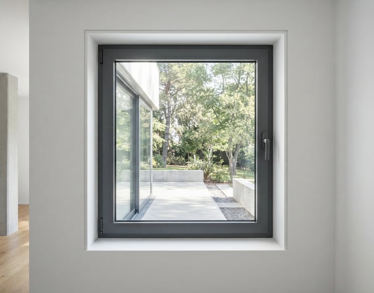 Ventana oscilobatiente de aluminio de diseño minimalista, Murcia