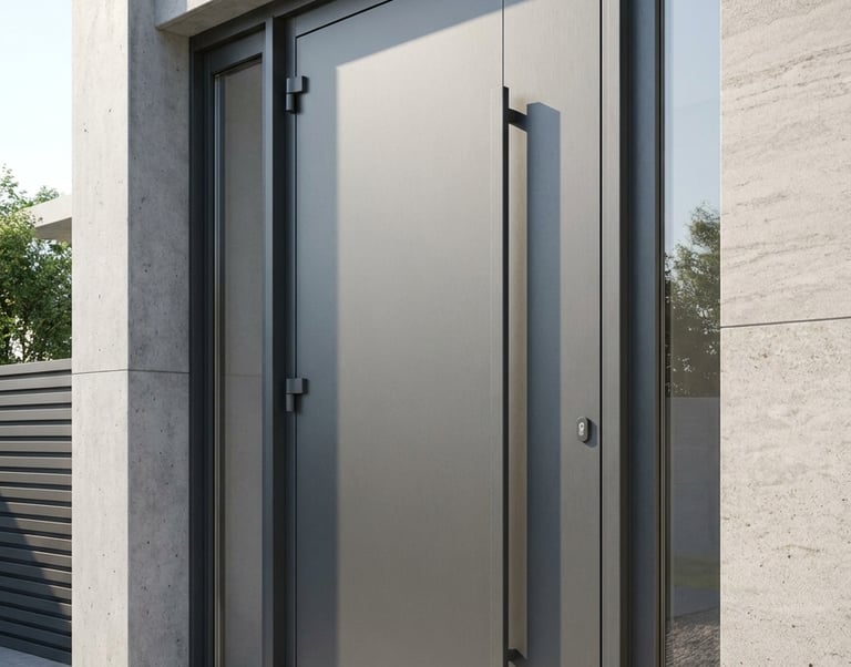 Puerta de entrada de seguridad en aluminio, Murcia