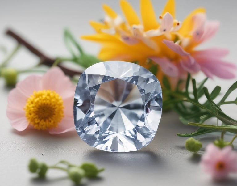 A close-up of handcrafted silver jewelry displayed on a rustic wooden table in a cozy workshop.