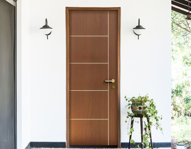 pintu solid wood panel untuk rumah tinggal