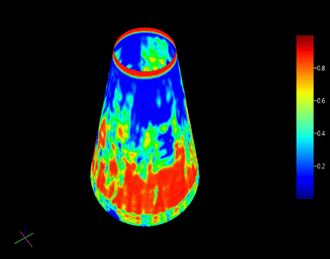C Scanned Image of a sample part Ultrasonic Immersion Tank