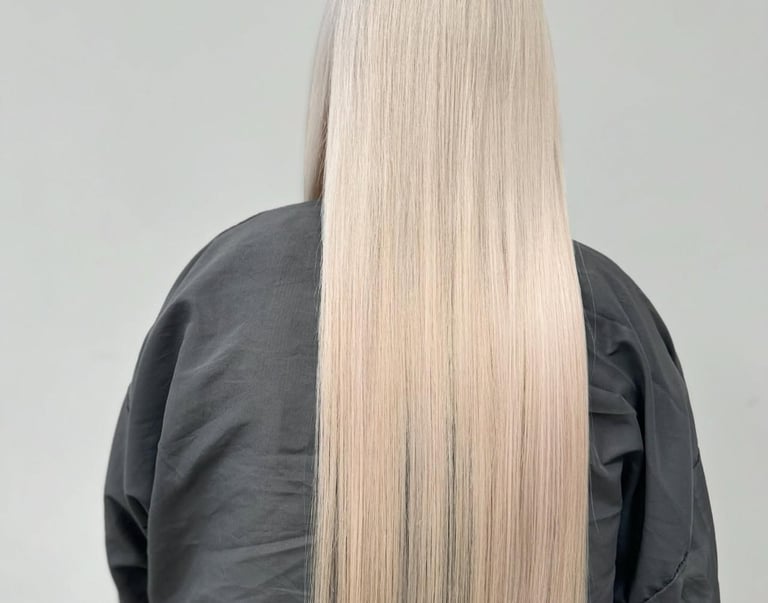 blonde hair extensions in hull by hairlabuk